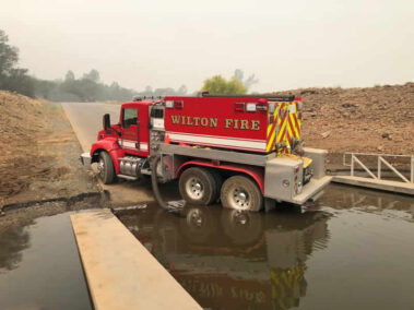Wilton Fire Protection District Firetruck Collecting Water