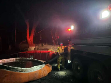 Wilton Fire Protection District Emergency Response at Night